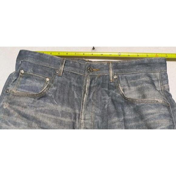 ZARA Baggy Fit Straight Leg Size 34 Distressed Jeans NWT - Picture 7 of 8